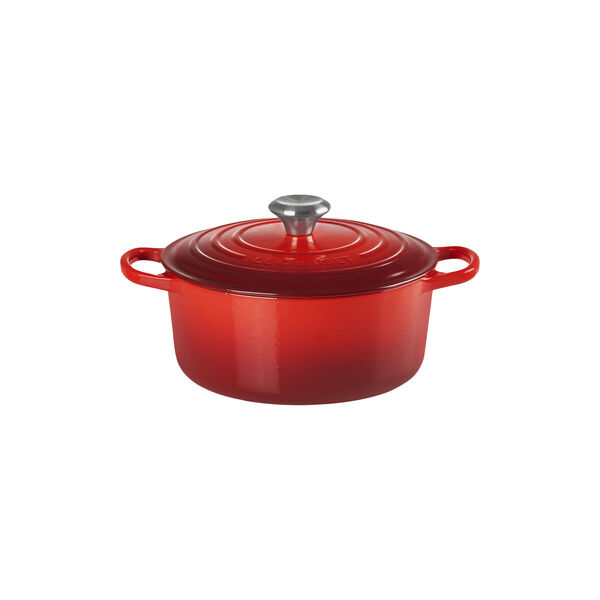 Signature round cast iron pot &Oslash; 24 cm, cerise, Le Creuset
