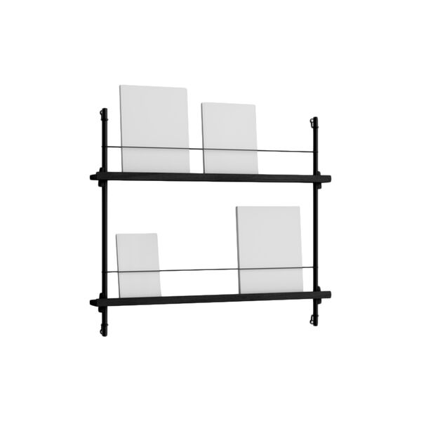 Magazine Shelving Small, black/black, MOEBE