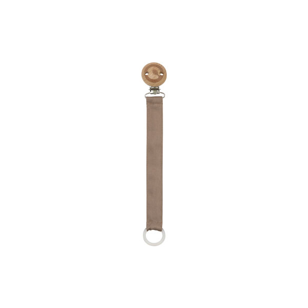 Solid Pacifier String, walnut, Müsli by Green Cotton