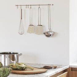 Wallmounted rack with 6 hooks, Eva Trio