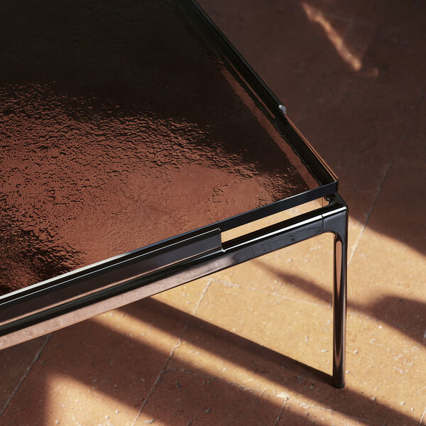 Sett LN13 Coffee Table, smoked glass/dark chrome Sett LN13 Coffee Table, smoked glass/dark chrome, &Tradition