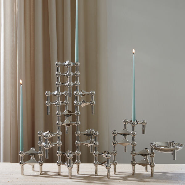 STOFF Nagel Candleholder, chrome, STOFF Nagel