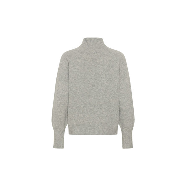 12 THE KNIT HIGH NECK | Light Grey Melange | Pullover, My Essential Wardrobe