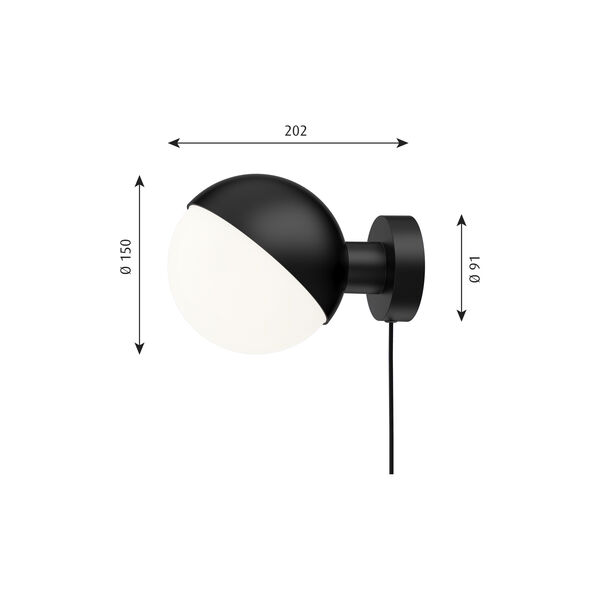 VL Studio Wall Lamp, black, Louis Poulsen