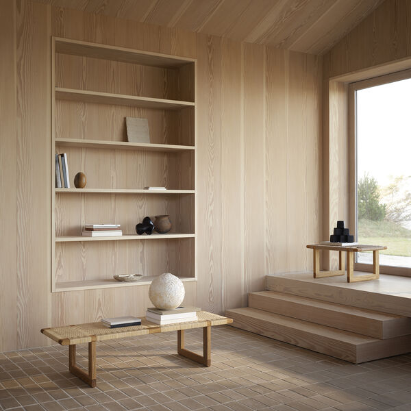 BM0488L Table Bench, oiled oak/rattan, Carl Hansen & Søn