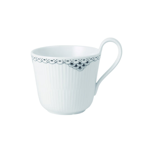 Black Fluted Lace high handle cup 33 cl, Royal Copenhagen