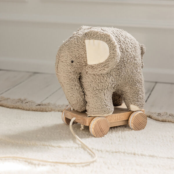 Fanto Pull-along Toy, grey Fanto Pull-along Toy, grey, Sebra