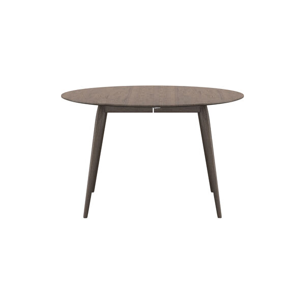 PLAYdinner Round Ø120 Dining Table with Extension, smoked oak, Bruunmunch Furniture