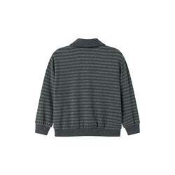 Thanos Polo Sweat, forest stripe mel., MarMar Copenhagen