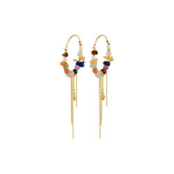 IRIS earrings, gold plated/multi, Pilgrim