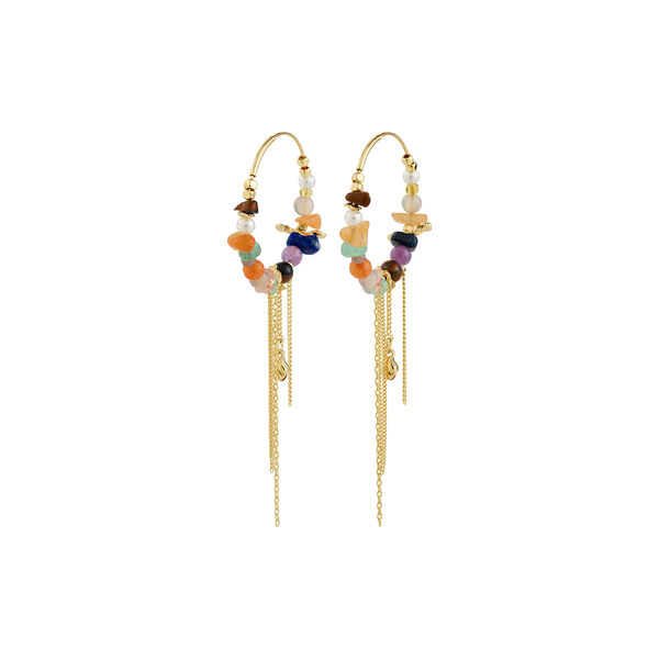 IRIS earrings, gold plated/multi, Pilgrim