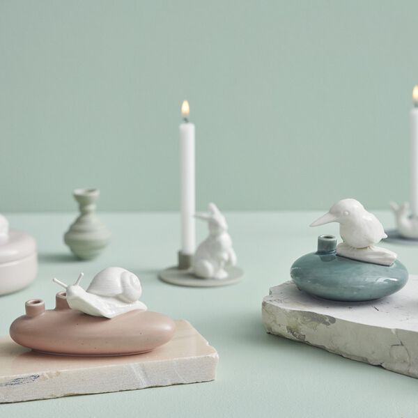 Sweet Stories Snail Vase, rose, Dottir Nordic Design