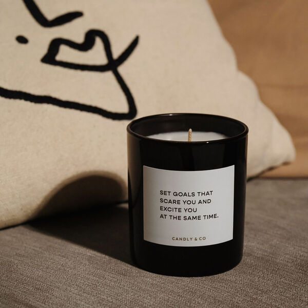 No. 4 Candle, Set goals that scare you and excite you at the same time No. 4 Candle, Set goals that scare you and excite you at the same time, Candly & Co