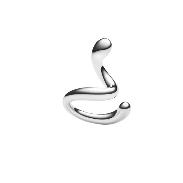 Coil Whirl Ear Cuff Left, silver Coil Whirl Ear Cuff Left, silver, Maria Black