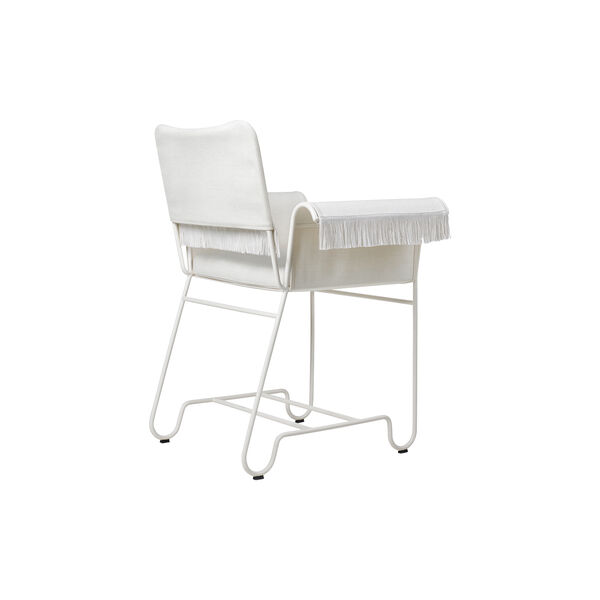 Tropique Dining Chair with Fringes, Leslie Limonta 06/classic white semi matt, GUBI