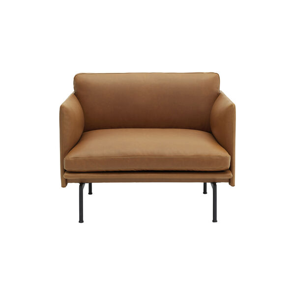 Outline Chair, refine leather cognac/black, Muuto