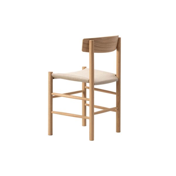 J39 Mogensen Chair with Seat Upholstery, light oiled oak/natural canvas, Fredericia Furniture