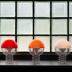 Wire Portable Table Lamp, orange, Verpan
