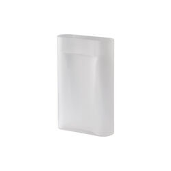 Ridge Vase, white/frosted glass, Muuto