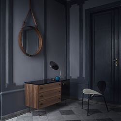 62 Sideboard 3 Drawer, walnut/black, GUBI