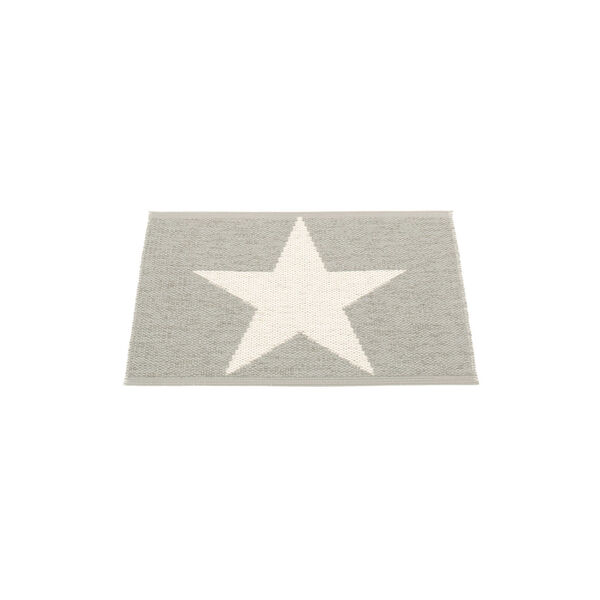 Viggo Plastic Rug, warm grey/vanilla, Pappelina