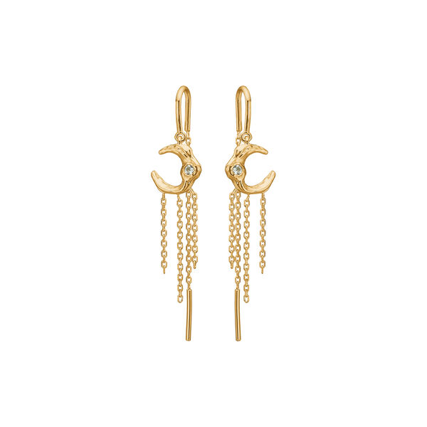 Lunar earrings, gold plated silver, Studio Z