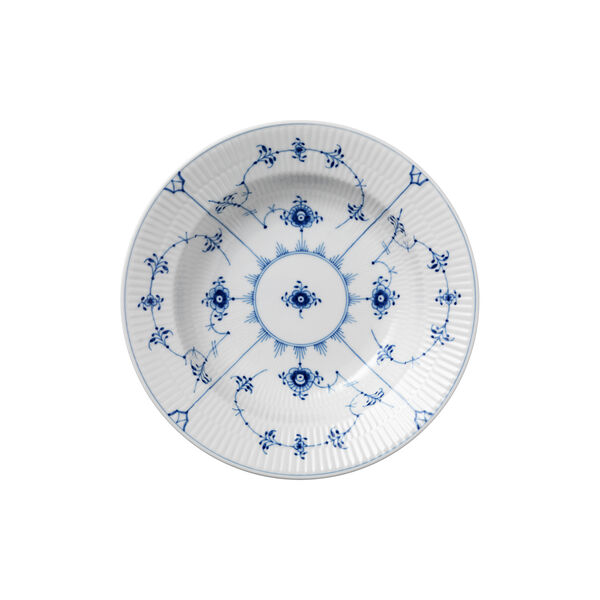 Blue Fluted Plain Deep Plate Ø 23 cm, Royal Copenhagen