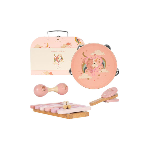 Wooden Music Set, rainbow mix Wooden Music Set, rainbow mix, Konges Sløjd