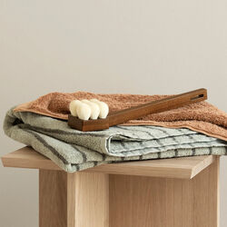 ARTO Bath towel towel thin stripes, desert sage/agave green, Blomus