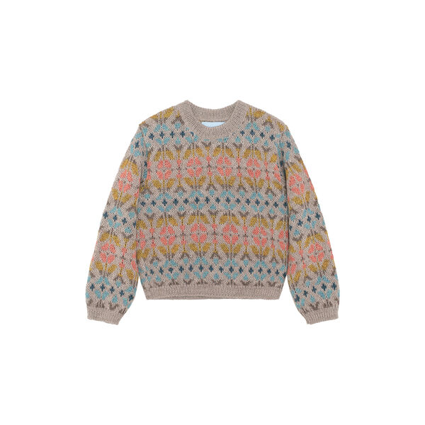 Alpaca Pattern Sweater, multi, Serendipity