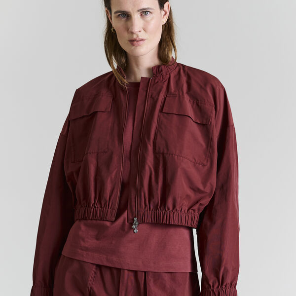 Fukkura poplin Bomber Jacket, maroon Fukkura poplin Bomber Jacket, maroon, BITTE KAI RAND