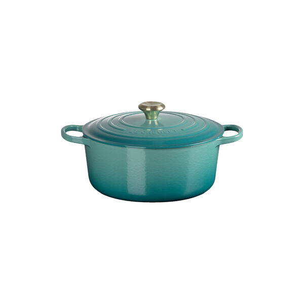 Signature round cast iron pot &Oslash; 28 cm, bleu riviera, Le Creuset