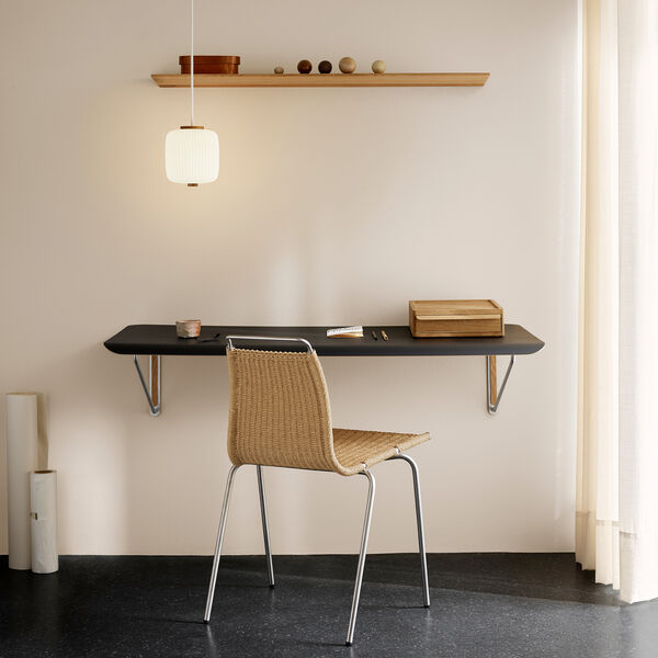AB019 Wall Desk, black/oiled oak veneer, Carl Hansen & S&oslash;n