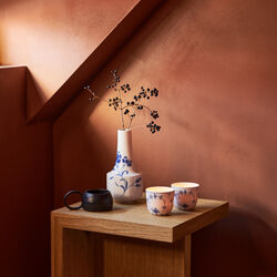 Blue Fluted Plain Candle Holder, 2 pcs, Royal Copenhagen