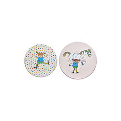 Pippi and the horse tin jar set of 2, multicolour, Muurla