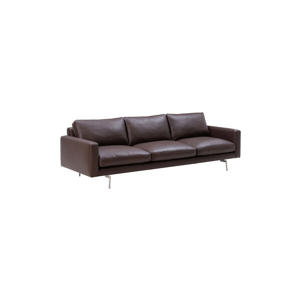 Edge V1 3-seater Sofa, faith dark brown, Wendelbo
