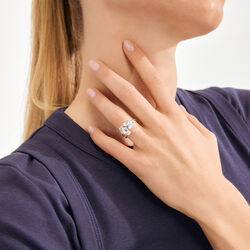 AJANI ring, silver plated, Pilgrim