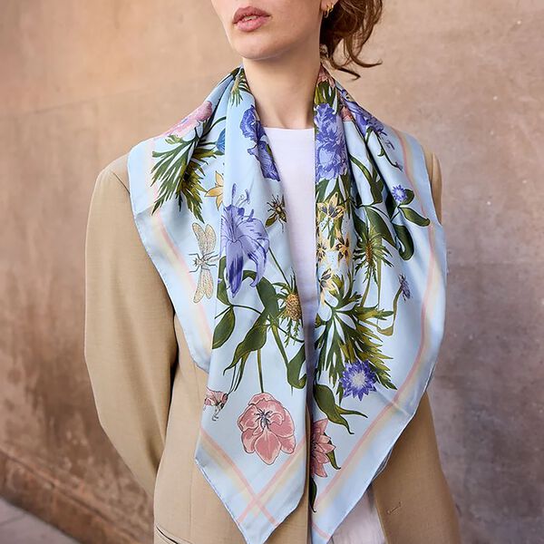 LIVING&nbsp;GARDEN&nbsp;Scarf, light blue, Bella Ballou