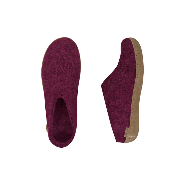 Felt Slippers, cranberry Felt Slippers, cranberry, Glerups
