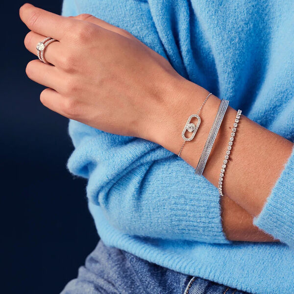Ellera Grande Bracelet | &Oslash; 19 | Sterling silver/white, Sif Jakobs Jewellery
