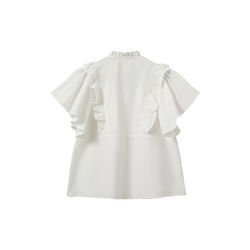 MERLINDASW FRILL TOP, white alyssum, Sofie Schnoor