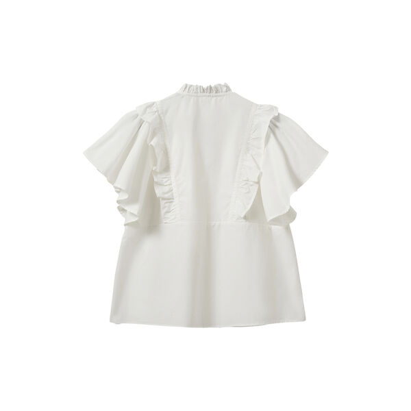MERLINDASW FRILL TOP, white alyssum, Sofie Schnoor