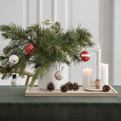 Reindeer Ornament 2 pcs, white, Hoptimist