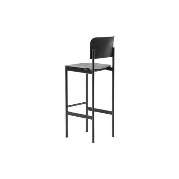 Plan Barstool, black lacquered ash/black Plan Barstool, black lacquered ash/black, Fredericia Furniture