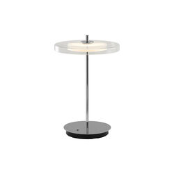 Asteria Glass Move Portable Lamp, polished steel, UMAGE