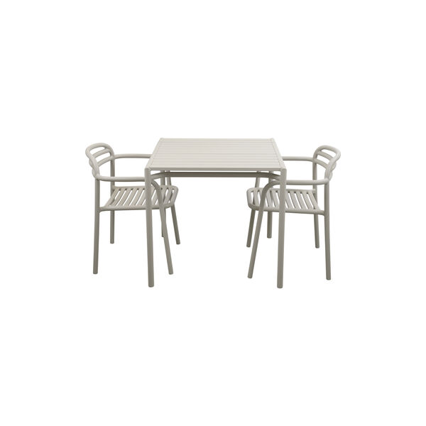 Bliss Dining Table incl. 2 Bliss Armchairs, sand, Cane-line