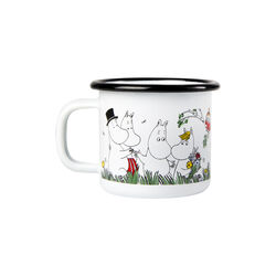 Happy Family Enamel Mug, white, Muurla