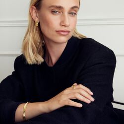 Caro earrings, gold plated, Pure by Nat