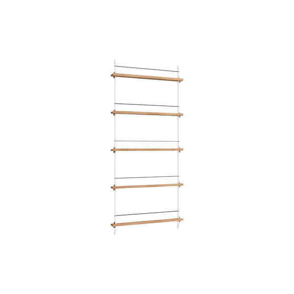 Magazine Shelving Tall, oak/white, MOEBE
