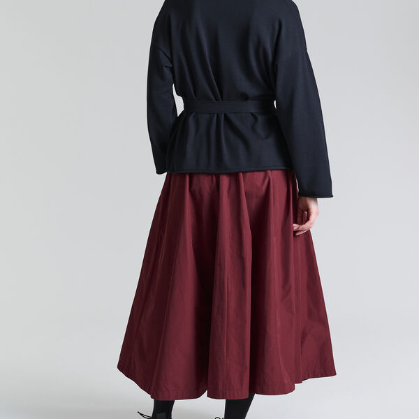 Fukkura poplin Skirt, maroon, BITTE KAI RAND